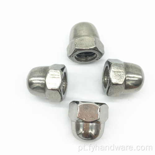 Aço inoxidável 304 Hex Hex Head Dome Nut